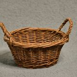 Small vintage wicker storage basket