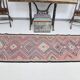 3x12 Soft Wool Pink Oriental Vintage Kilim Runner Rug
