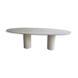 Calypso oval dining table - 150x90 - natural travertine