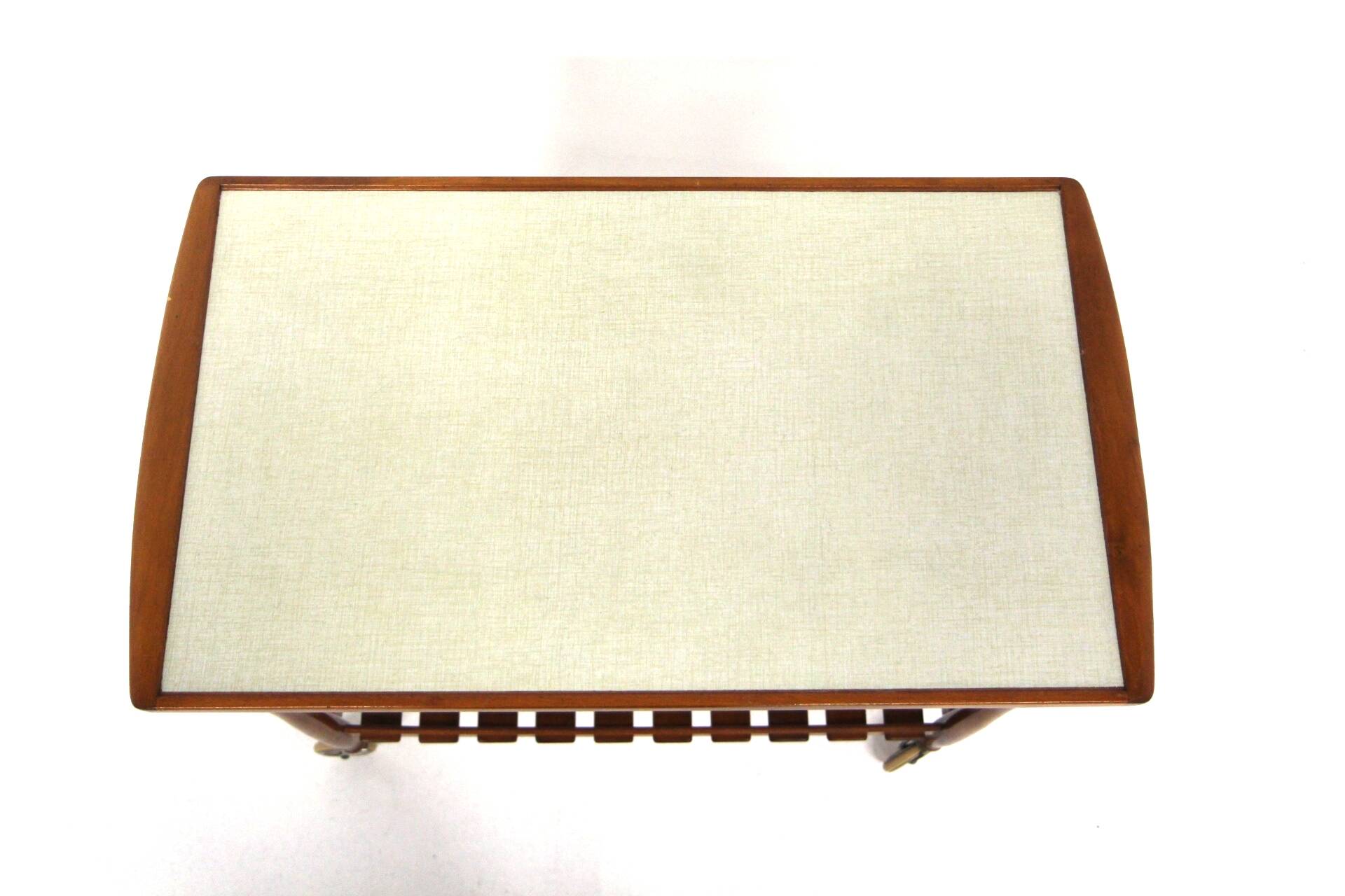 Scandinavian mahogany and Formica serving trolley, Swedish modern, Sweden, 1940