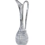 Vintage gray ceramic soliflore, 1970