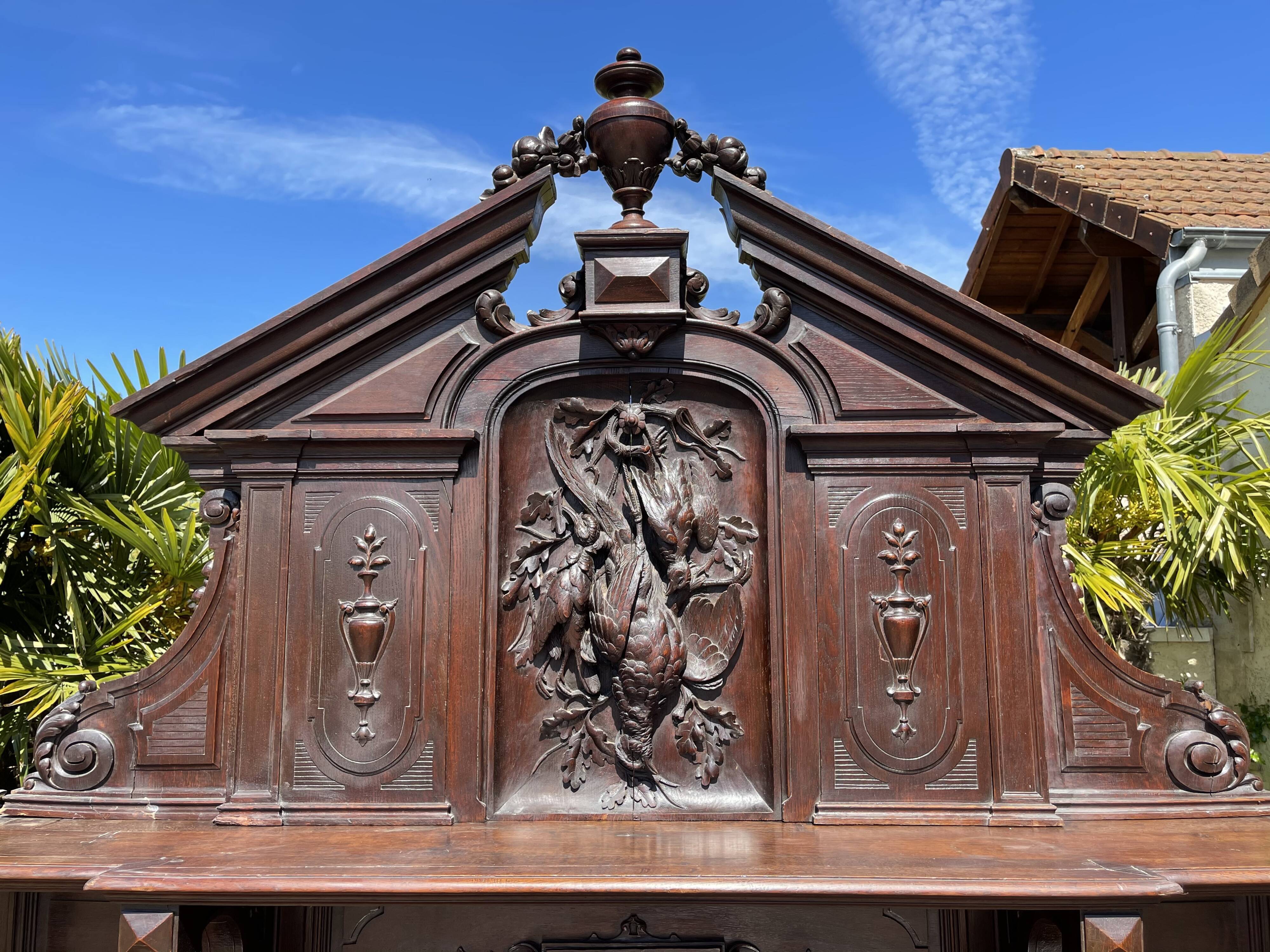 Hunting Buffet in Oak Renaissance Style