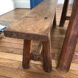 Farm table with its two benches