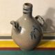Lot 5 old blue sandstone 3 pots - carafe - vintage decoration tonneau