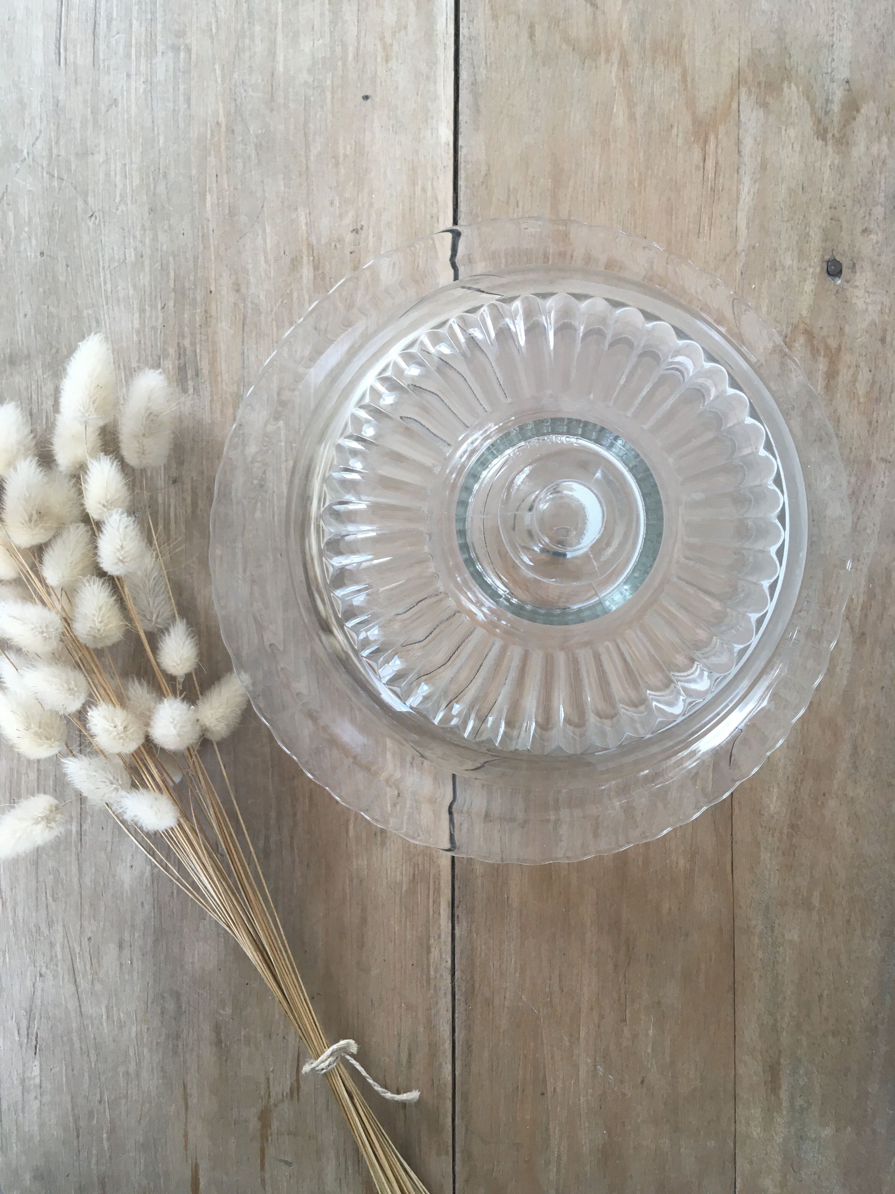 Arcoroc glass cheese or dessert bell