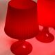 3 Lampes de table vintage ikea lampan rouge / bordeaux.