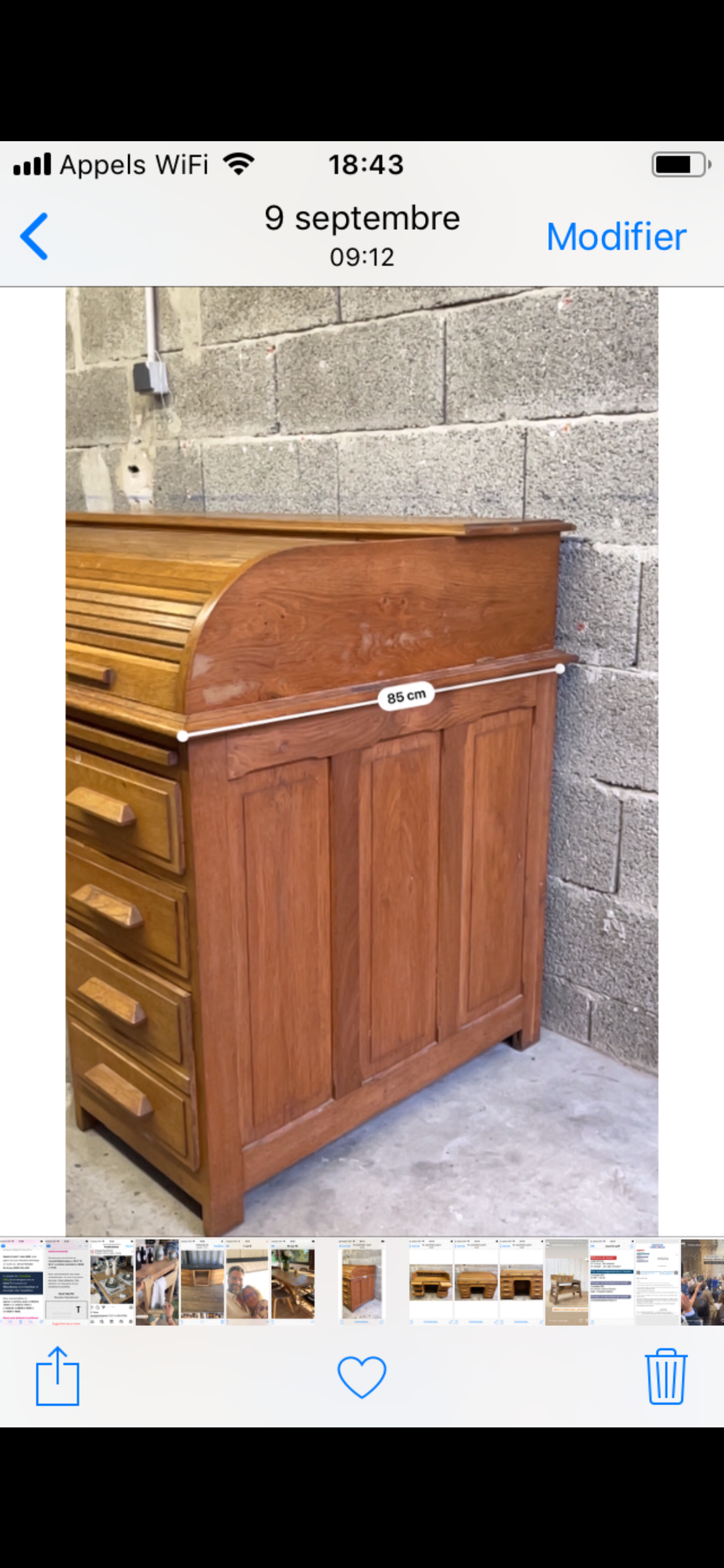 Bureau américain cylindre