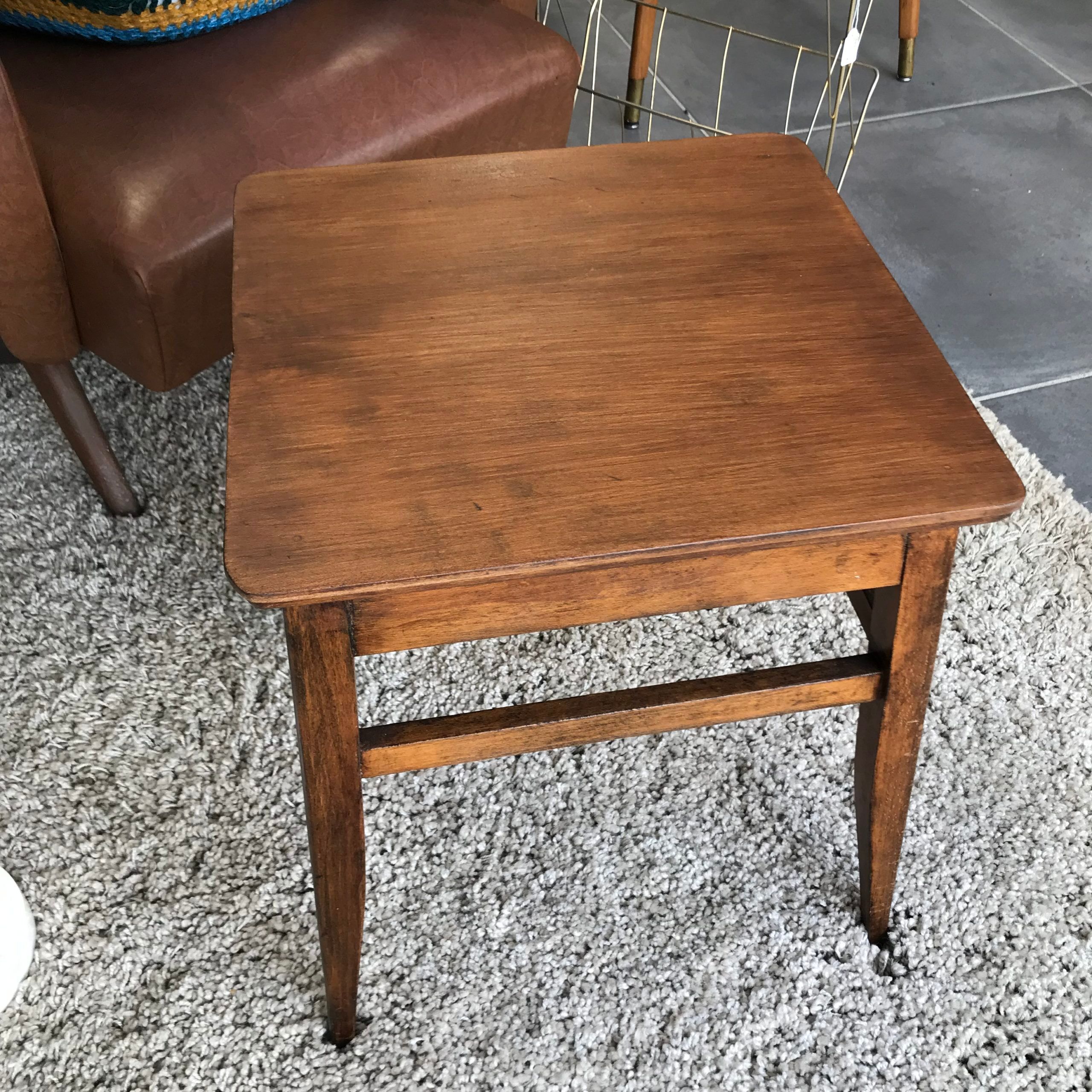 Square wooden table