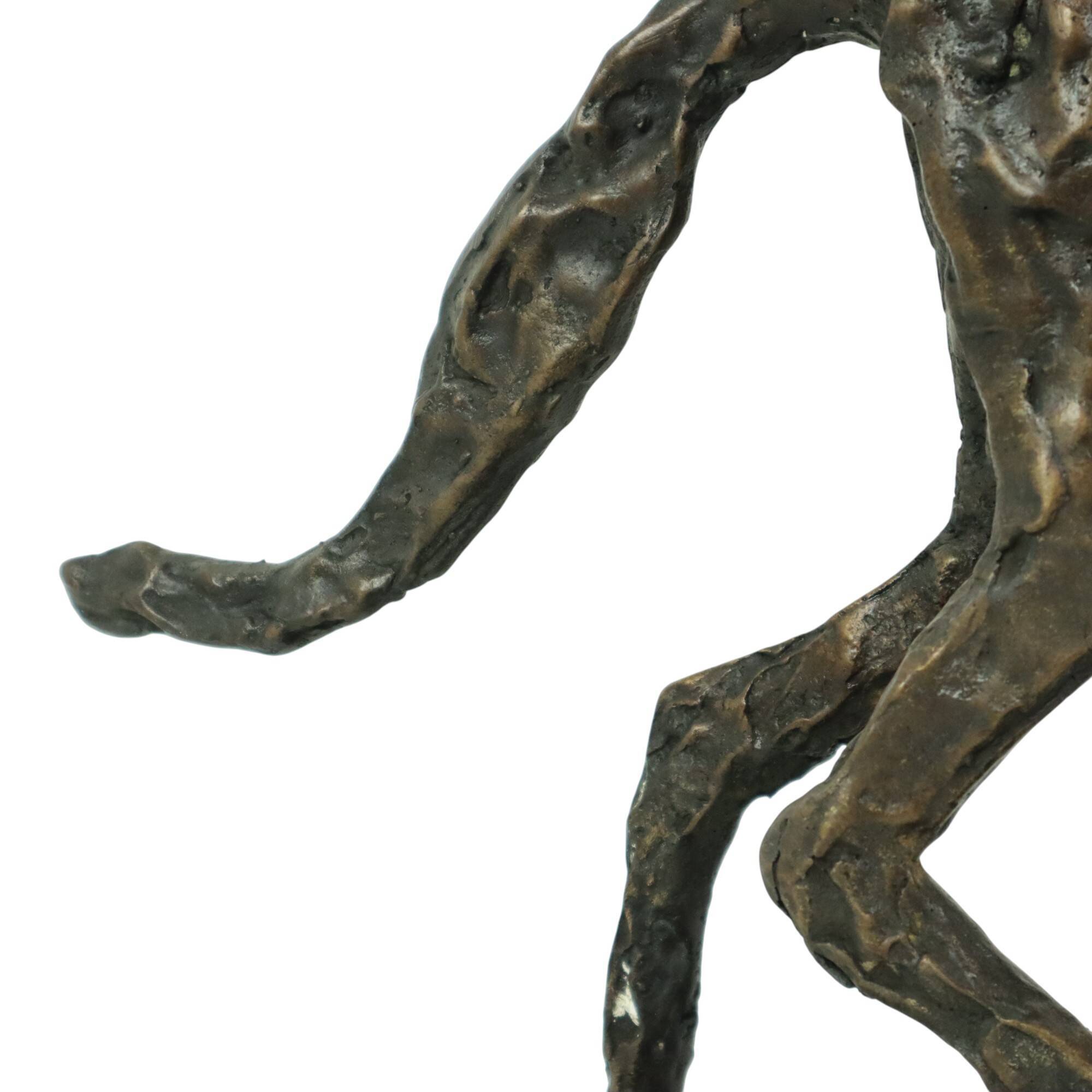 Statue en bronze d'après Alberto Giacometti Sculpture de chien 44 cm