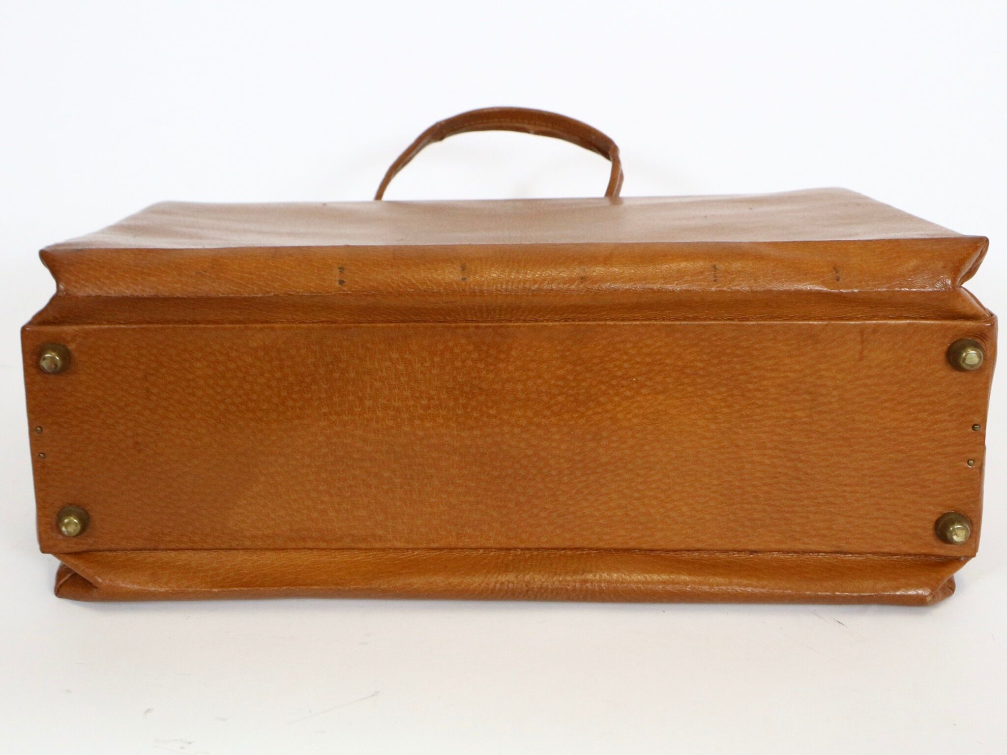 Set three vintage leather suitcases