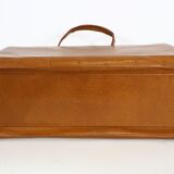 Set three vintage leather suitcases