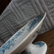 Standing dish 1900 Iron Earth service Anemone