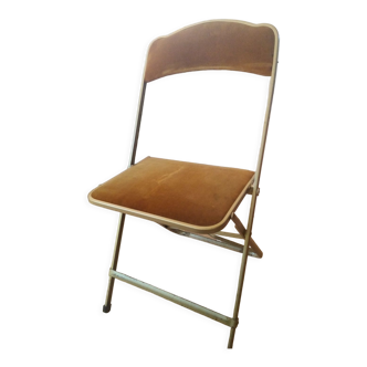 Gold velvet folding chair
