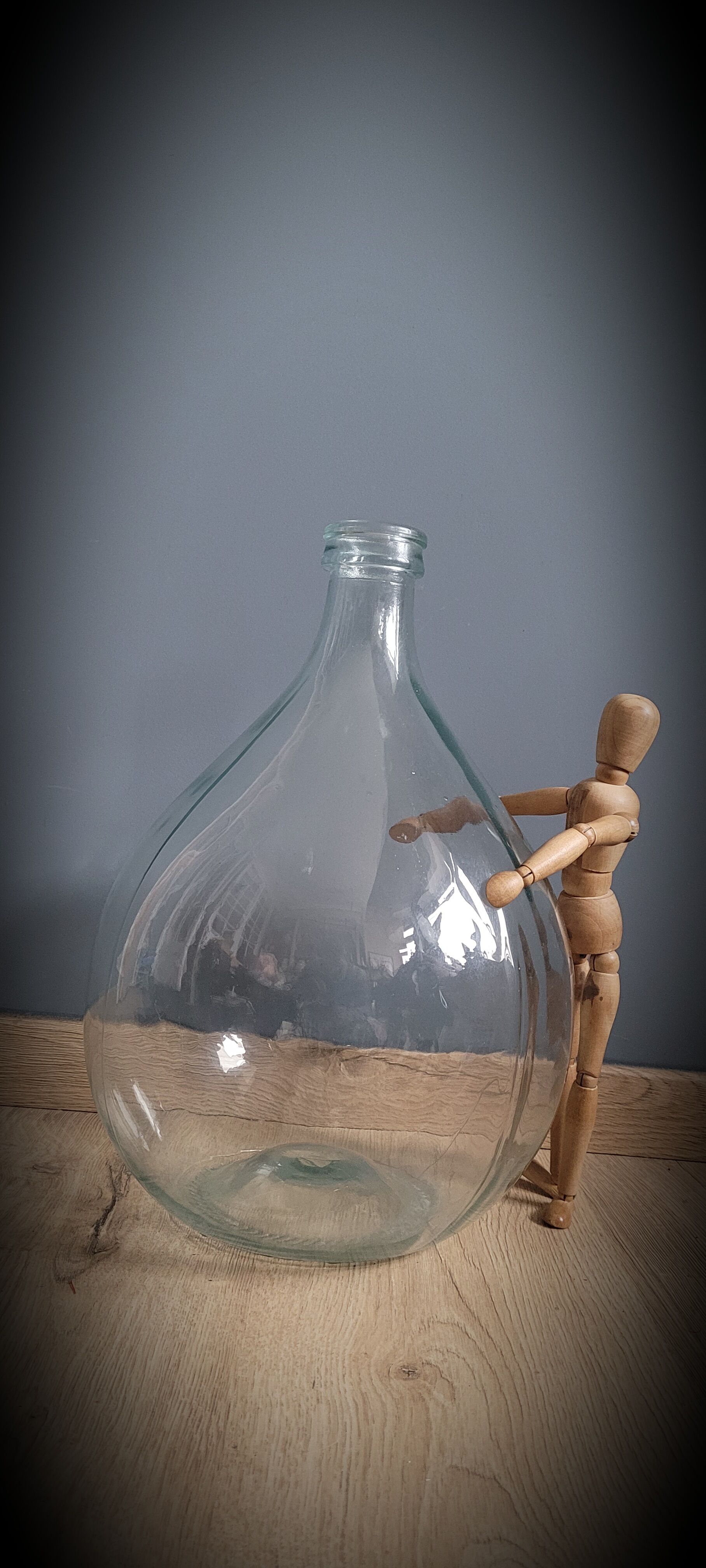 Demijohn 10L transparent round