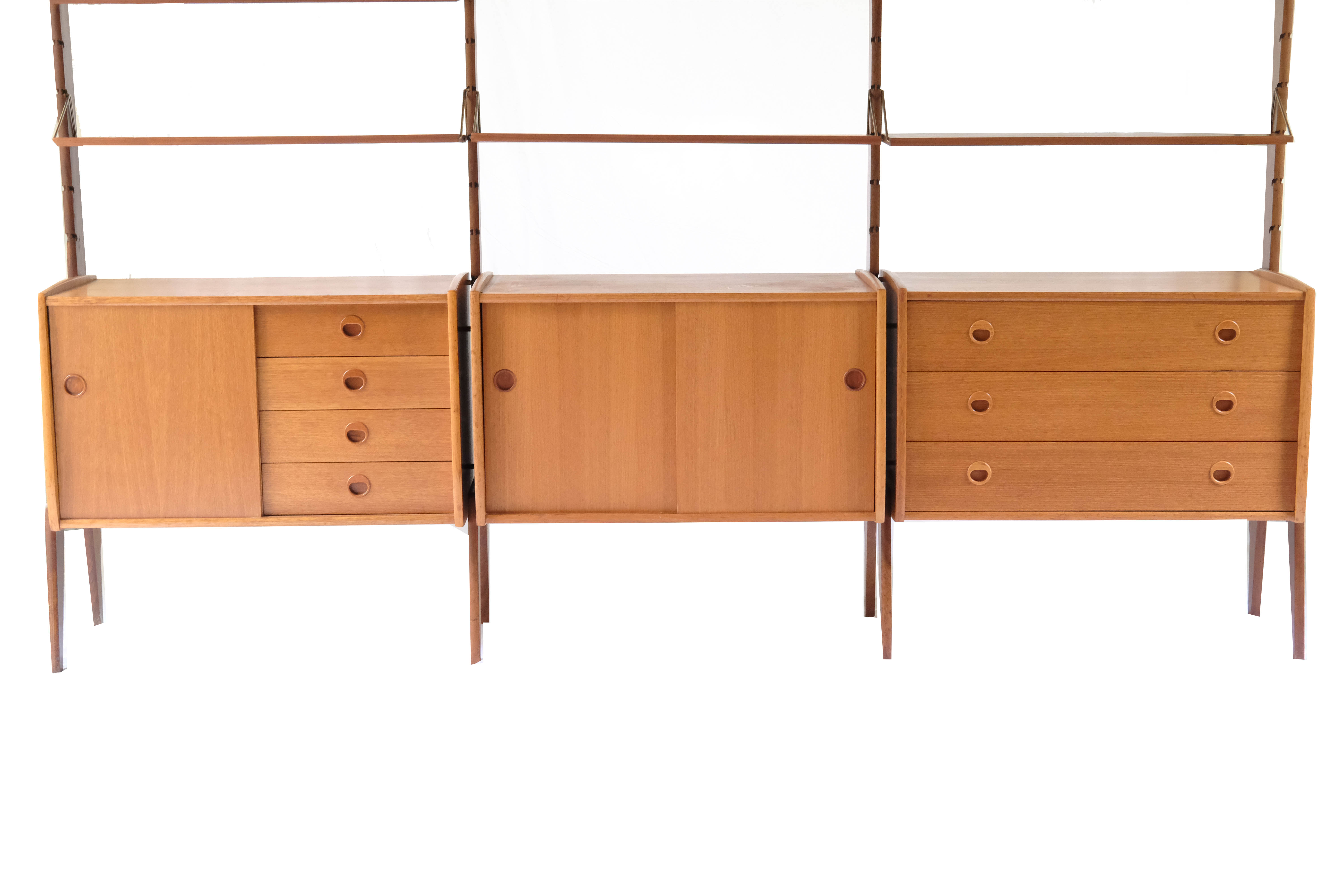 Wall Unit by John Texmon, 3 Modules, Norway, 1960s