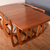 Table à manger extensible et 4 chaises 1960