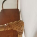 Vintage rattan wall shelf