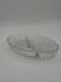 Vintage compartmentalised serving dish in pressed glass