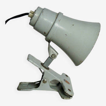 Philips clip-on workshop lamp industrial design vintage reading light 1960