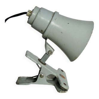 Lampe d'atelier à pince philips design industriel liseuse vintage 1960