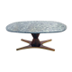 Table in rosewood and marble by Vittorio Dassi for Mobili Moderni Lissone, 1950