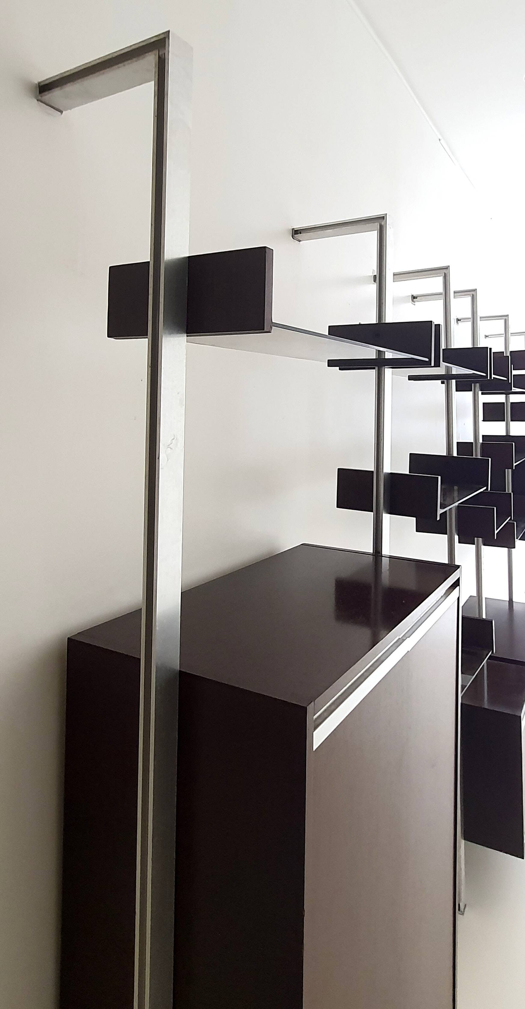 Living room furniture / Modular suspended bookcase by Michel Ducaroy for Ligne Roset Vintage 1970