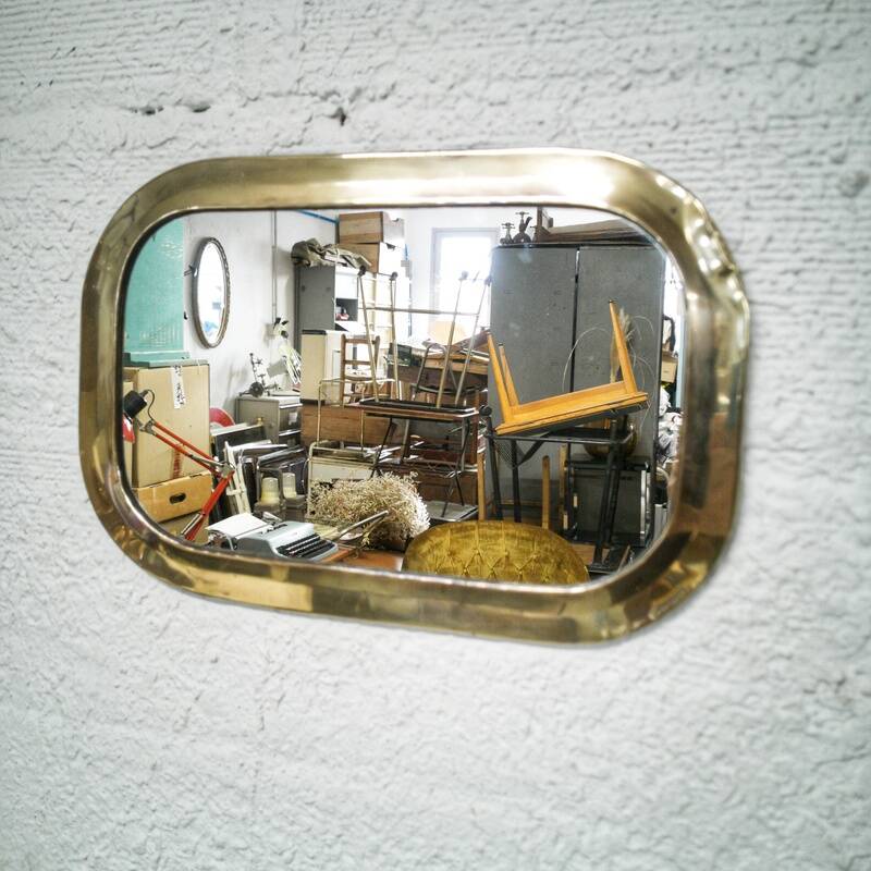 Brass mirror 43x29cm