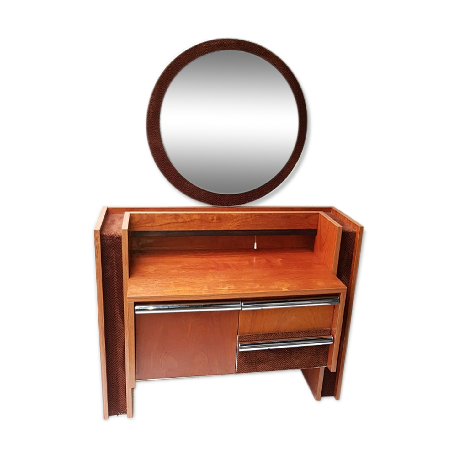 Dresser round mirror 70's