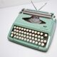 Green Smith Corona typewriter