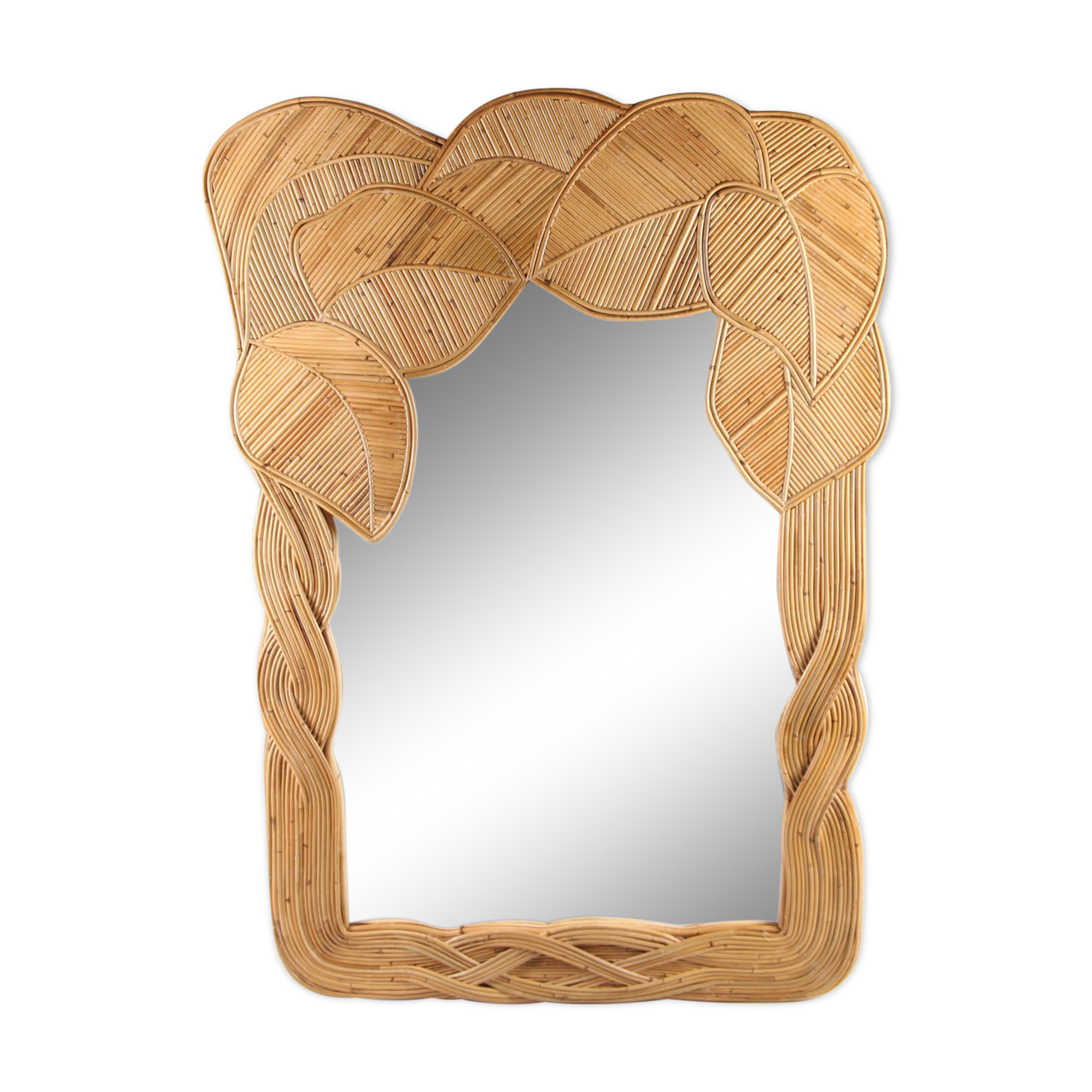 Rattan mirror