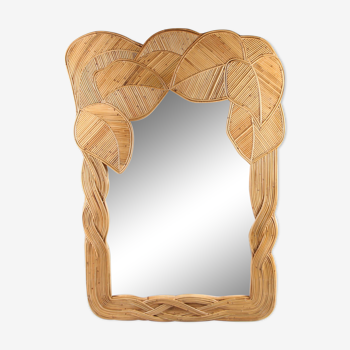 Rattan mirror