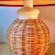 Rattan and ceramic lamp