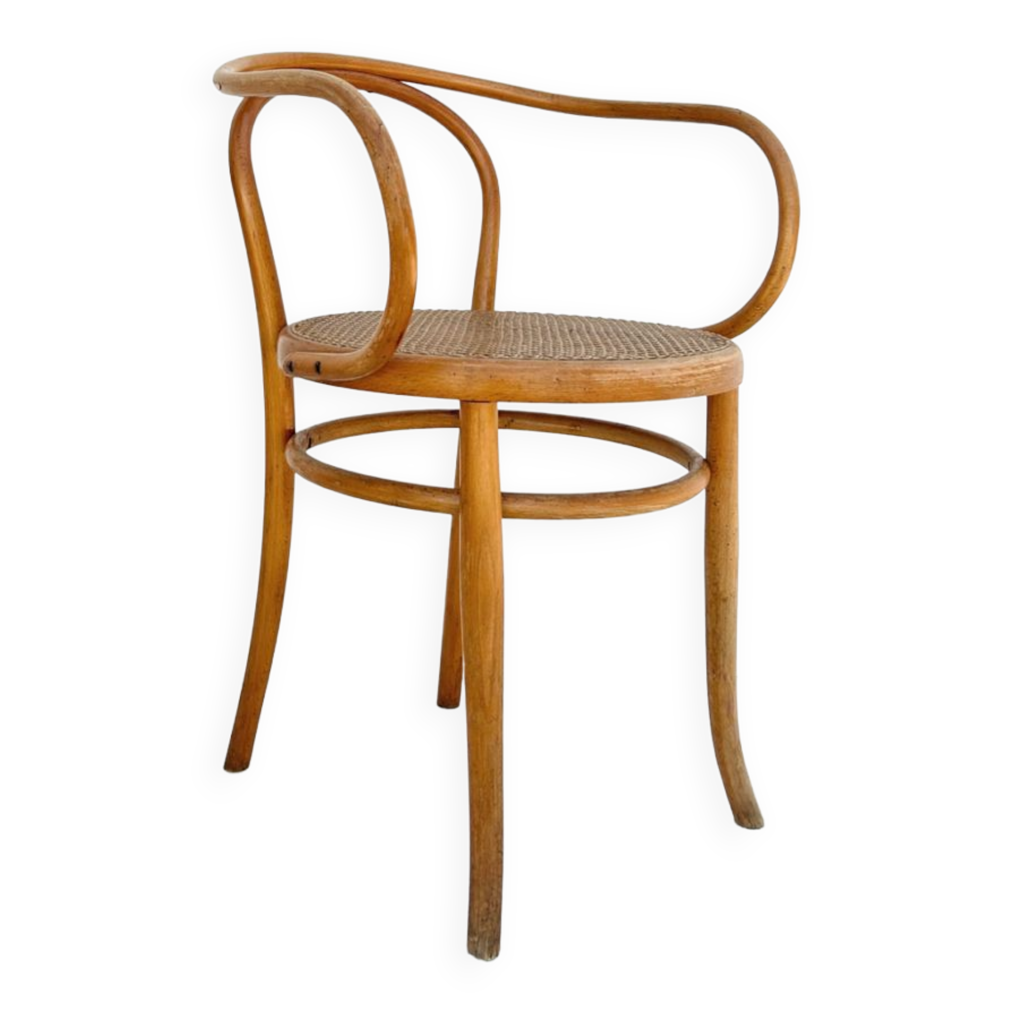 Fischel curved wood armchair