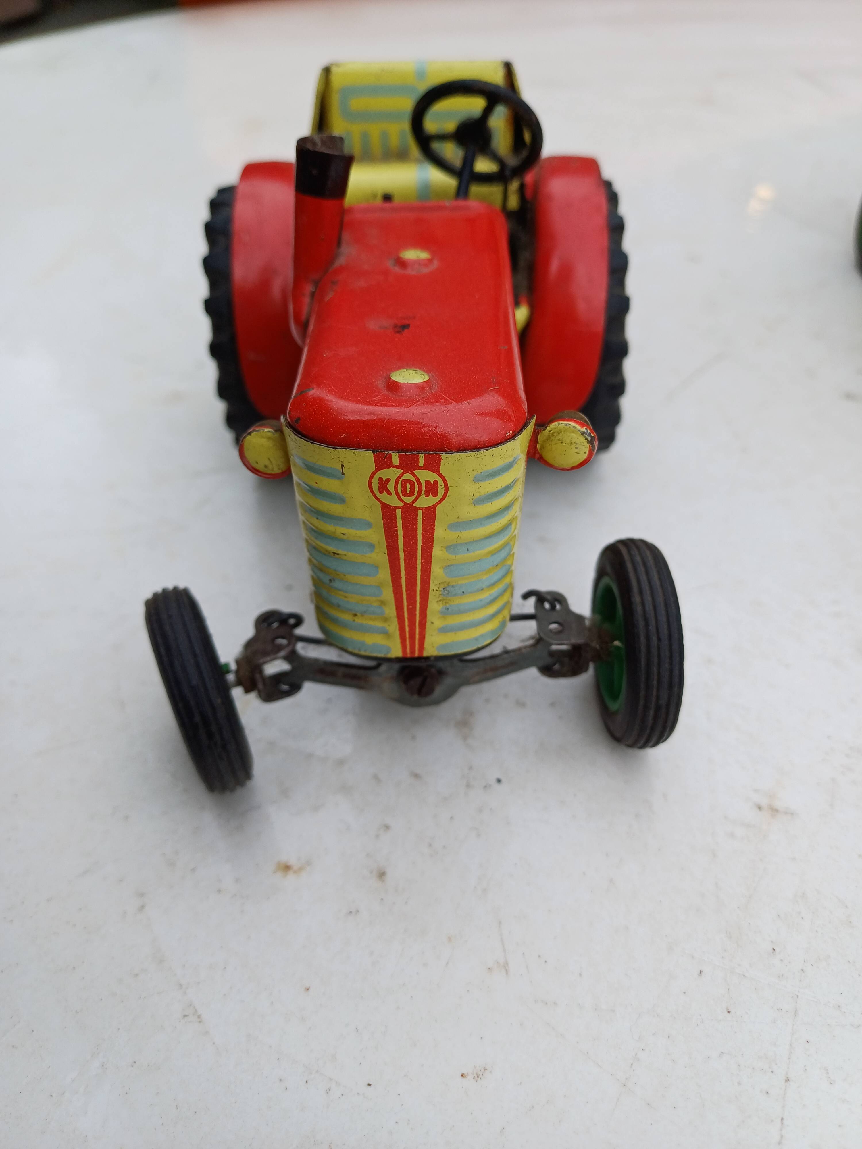 Friction metal tractor and trailer