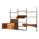 Hansen and Guldborg rosewood wall unit with a desk, Denmark 1960s
