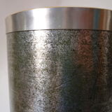 60's chrome and black ceramic table lamp