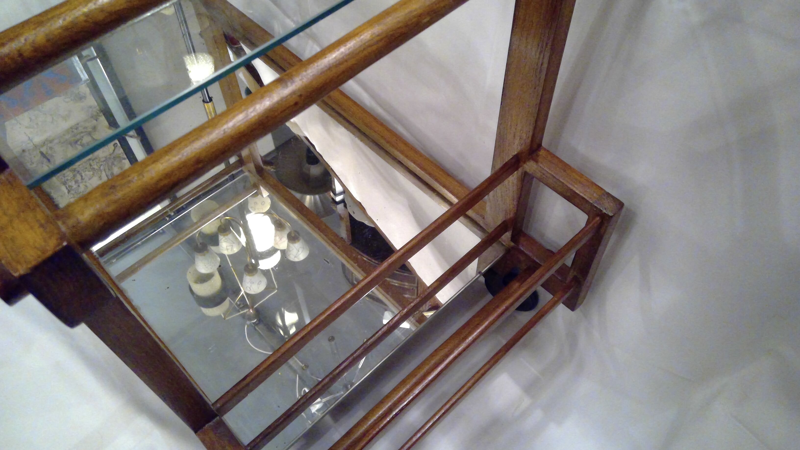 Bar, serving oak 50-60s vintage wheels