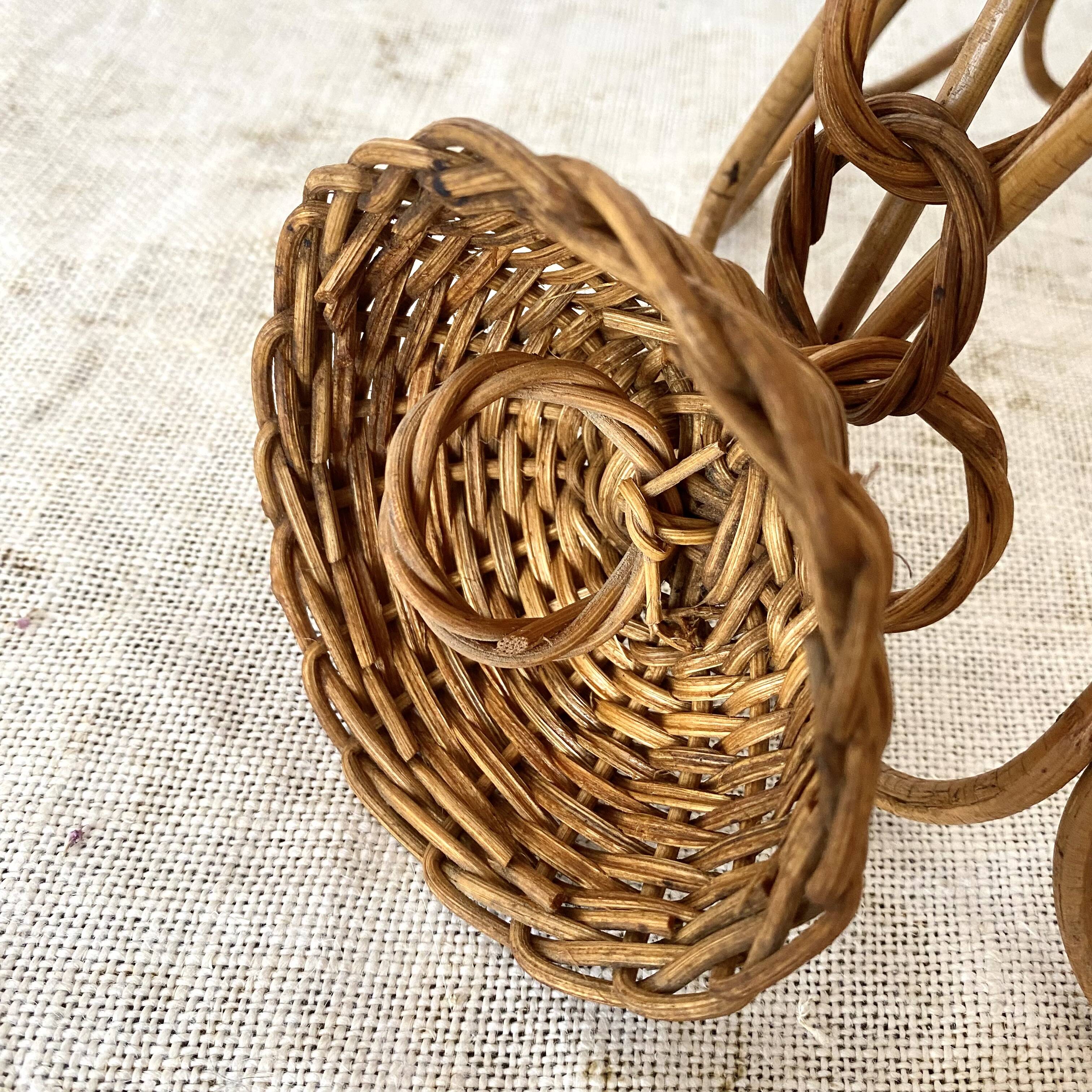 60s rattan pendant light