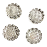 Set of 4 old piano/glass table coasters