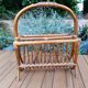 bamboo / rattan magazine rack, vintage, bohemian chic charm