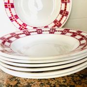 X7 assiettes creuses en faïence Stuart Moulin des loup- retro-cuisine- vintage