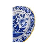 Large Delft Earthenware Plate from the 18th Century
