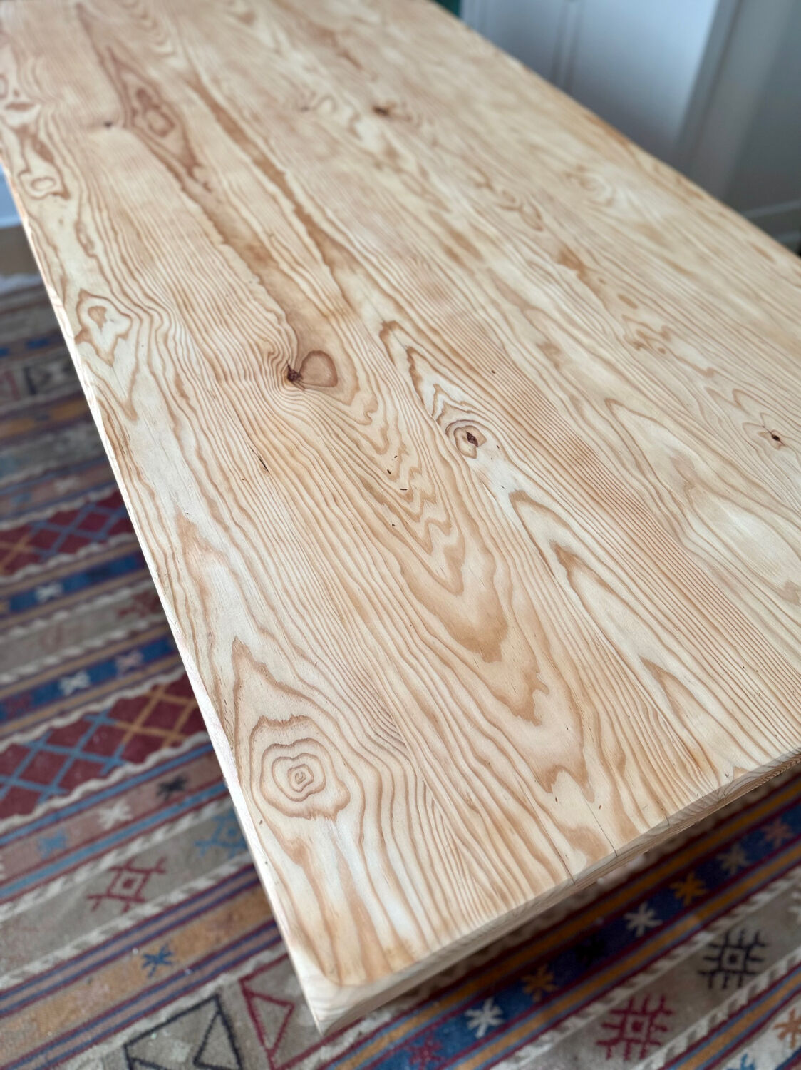 Large farmhouse table in solid ash