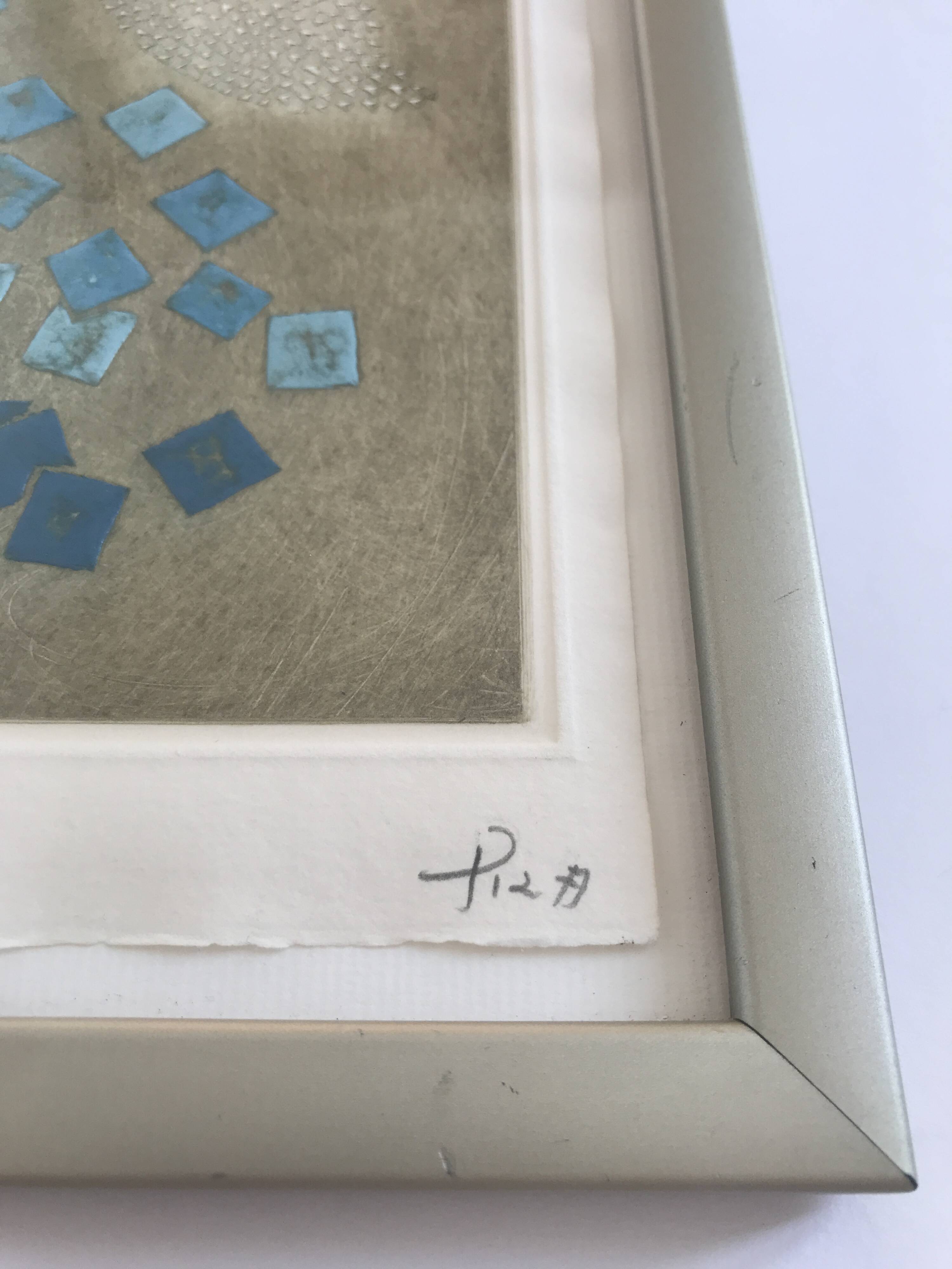 Arthur luiz piza, untitled, c 1990. gouge engraving signed in pencil