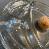 Molded glass pipe ashtray