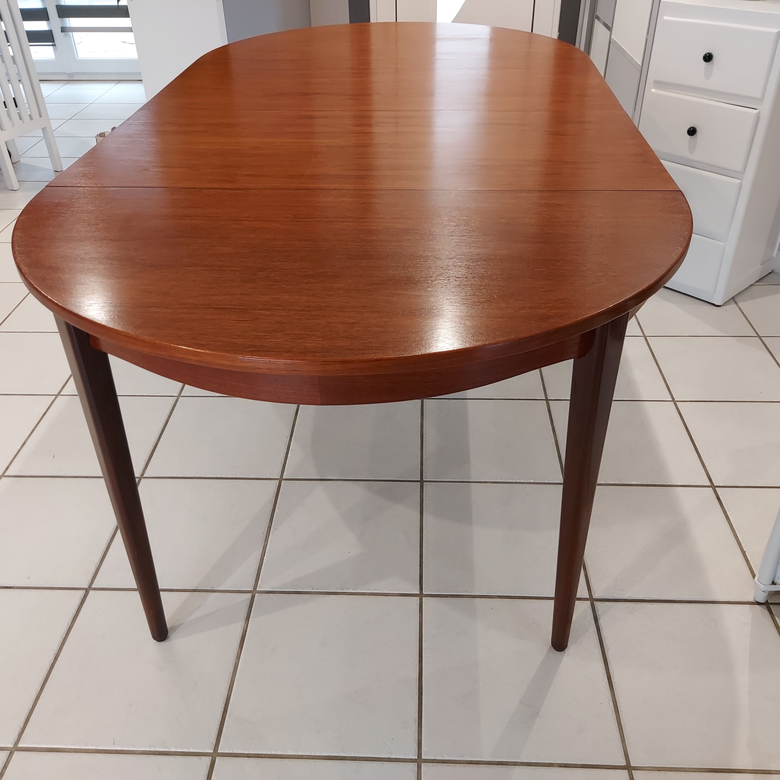 Scandinavian extendable table vintage teak 1960s