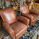 Paire de fauteuils club