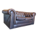 Vintage chocolate brown leather Chesterfield armchair/sofa