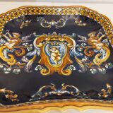 Gien vide poche plat en faïence renaissance