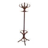 Parrot coat rack, Thonet style, Baumann, turned wood, 1950s